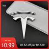 Autocolant Auto 3D METAL Emblema Capotă Față Mașină Autocolant Insignă Portbagaj Spate Decorare Portbagaj Spate Pentru Tesla Model S X 3 Y 2017 Per