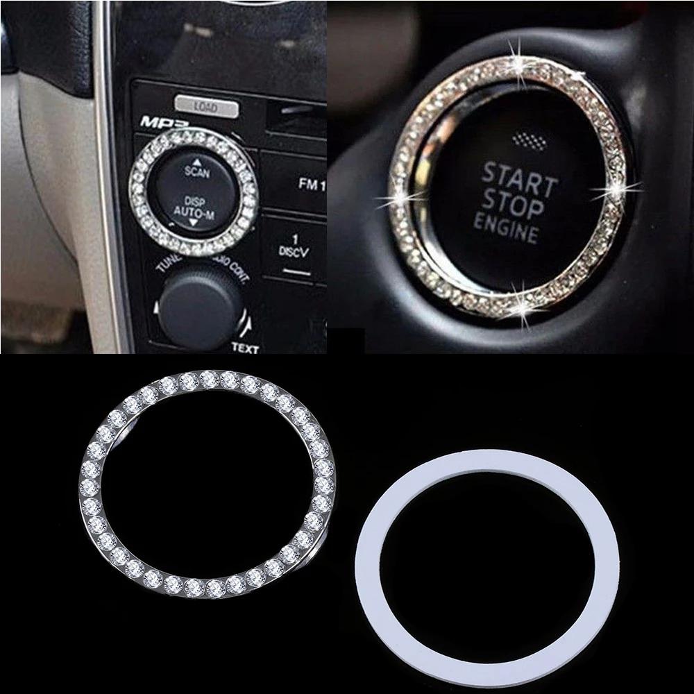 Ring Decorative  Ring Switch Button Decor Car Start Decorative Circle Start Stop Engine