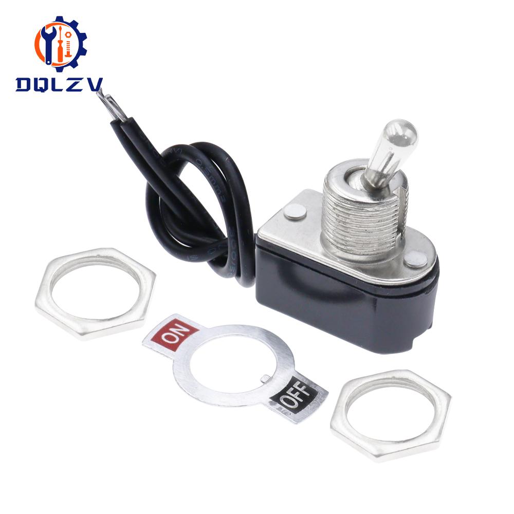 Mini Toggle Switch High Quality AC 6A/125V 3A/250V 2 Pin Toggle Rocker Switch ON/Off Latching Heavy Duty Car