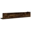 Wall Shelves 2 Pcs Smoked Oak 100 X 16.5 X 16.5 Cm Engineered Wood