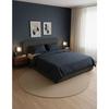 Bedding Set - 1 Duvet Cover 140 X 200 Cm + 1 Pillowcase 60 X 60 Cm - 100% Reinforced Cotton - Black / Grey