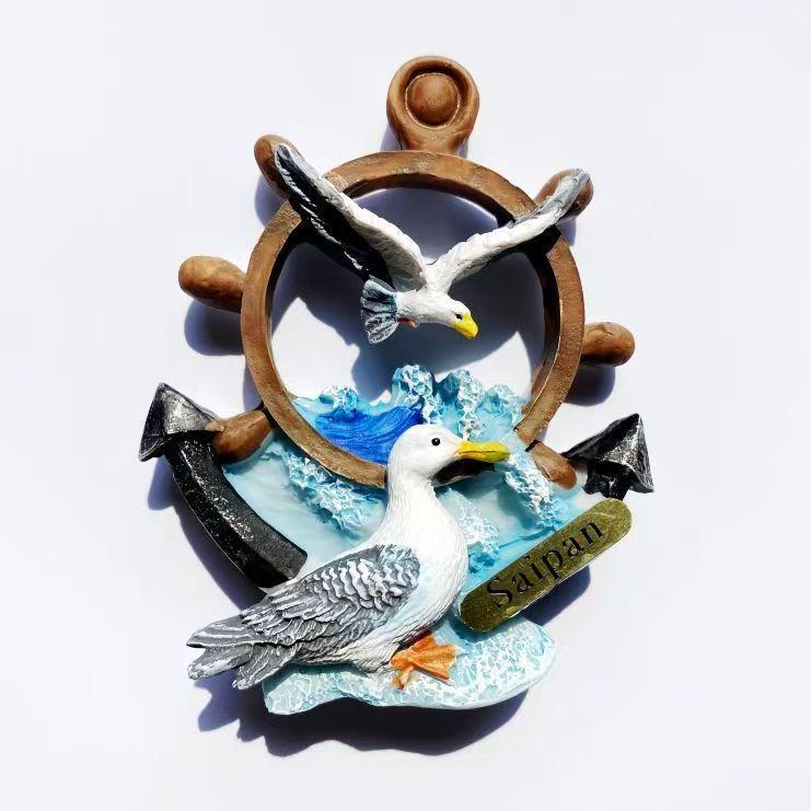 Mezinárodní kolekce pryskyřičných magnetů na lednici: Maďarsko, Dubaj, Thajsko, Polsko, Egypt, Itálie, Austrálie, Německo, Španělsko, Belgie