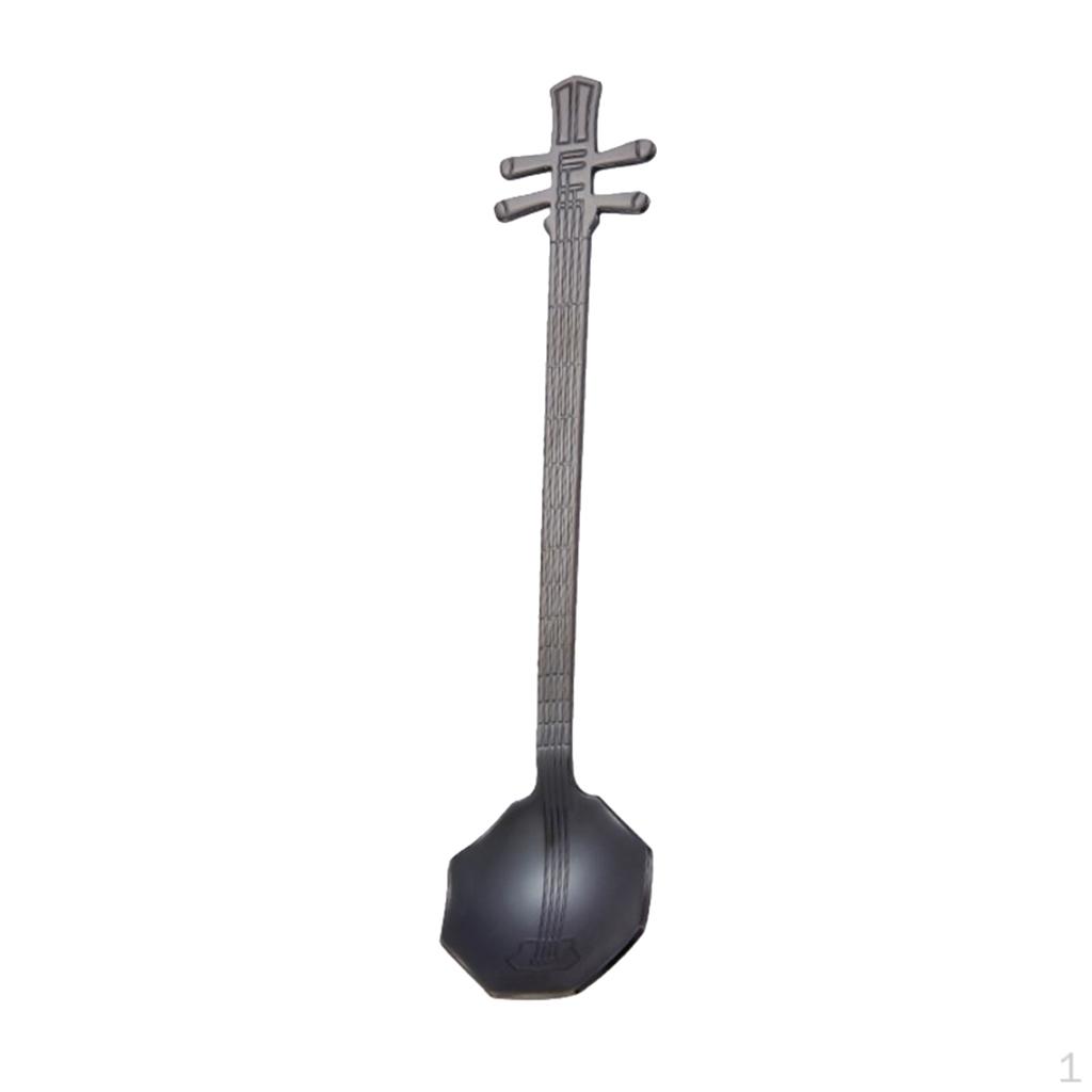 Creative Guitar Shape Spoons Stirring Dessert Ice Stainless Steel kitchen counter Cafe