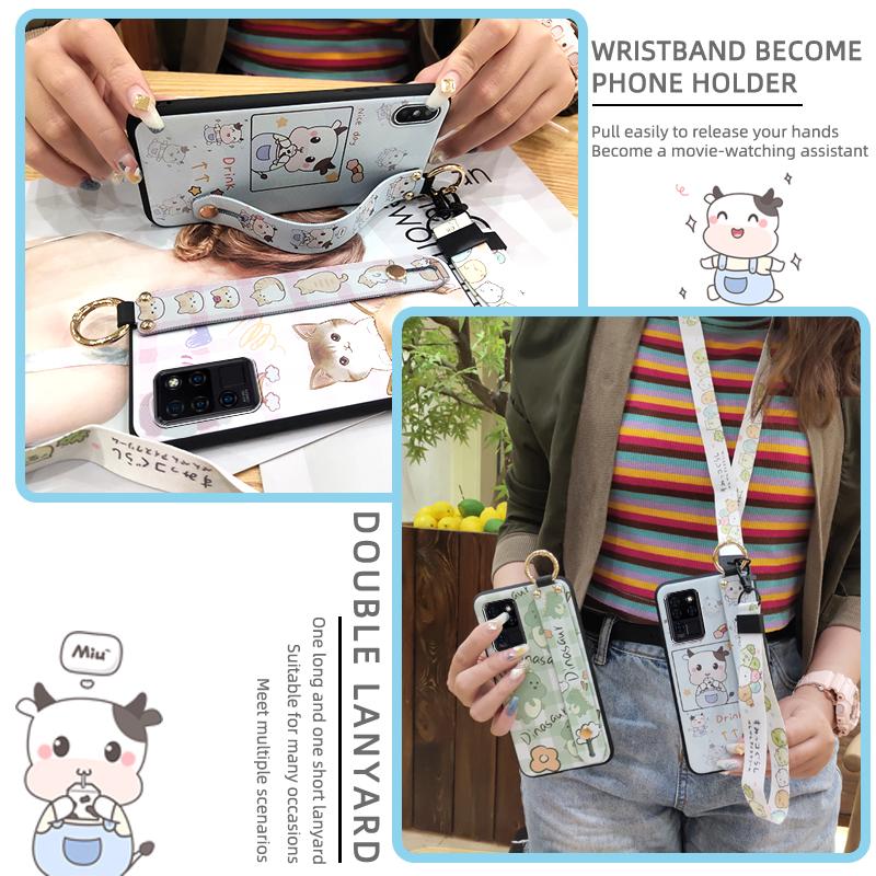 Fashion Design Protective Phone Case For Oukitel C21 Anti-knock Ring Anti-dust Soft Case Cute Cartoon Waterproof Durable