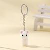 Fashion Plush Resin Mouse Keychain Creative Backpack Pendant  Bag Accessories