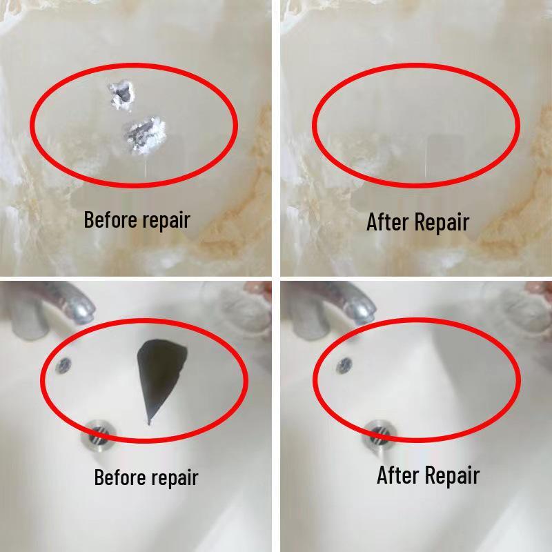 Keramikfliesen-Reparaturpaste - Behebt kleine Löcher, Marmor-, Toiletten- und Bodenfliesen-Glasur