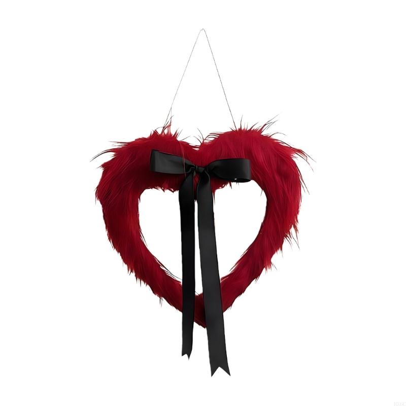 Valentine s Day Wreaths Heart Wreath for Front Door Valentines Heart Wreath for Anniversary Wedding Dinner Decors HX6C