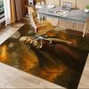 1pc Fire and Blood Office Carpet Chair Mats, Home Decor Mat Fantasy Theme Mat Durable Mat, Dragon Decor,Suitable for fantasy theme lovers