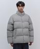 Snap Down Short Padded Jacket [Light Grey]