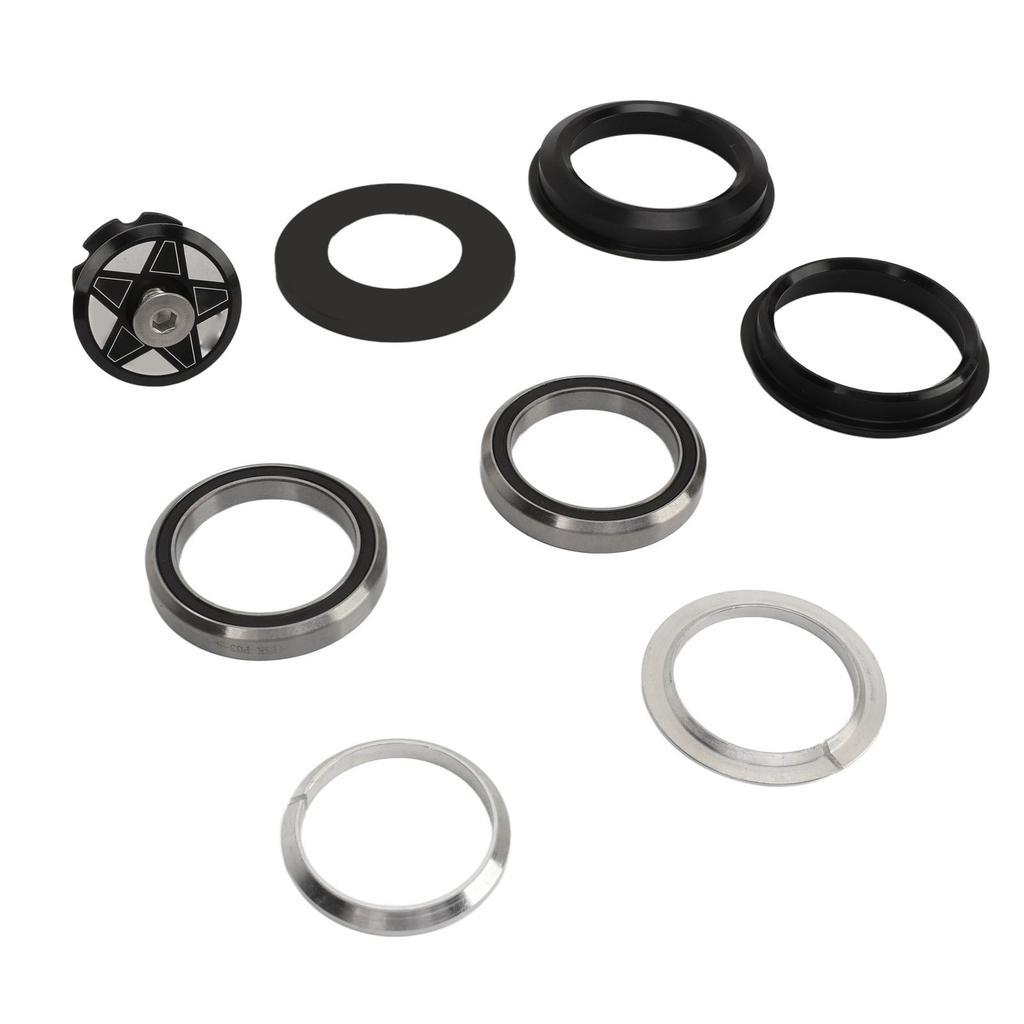 Bicycle Front Fork Bowl Set Aluminium Alloy Waterproof Anodized Bicycle Headset Spacer for 44?50.6mm Tapered Head Tube Frame