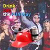 Novelty Place Guzzler Drinking Helmet - Beer and Soda Straw Hat - Party Fun - Red
