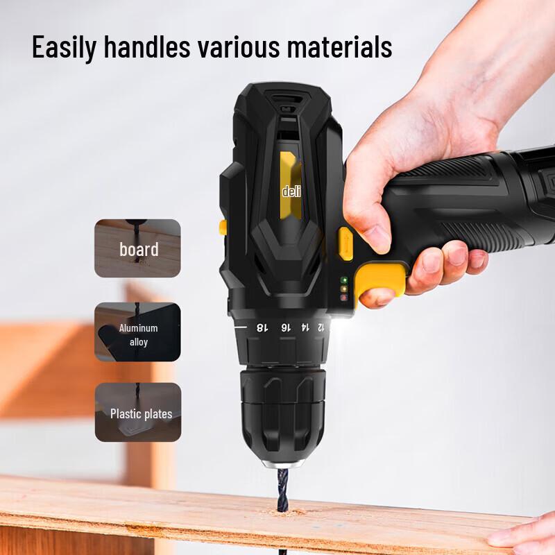 Deli 38-Piece Cordless Drill & Screwdriver Kit
