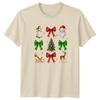 Christmas Holidays Santa Deer Angel Tree Bows Unisexs Unisexs Graphic Tee