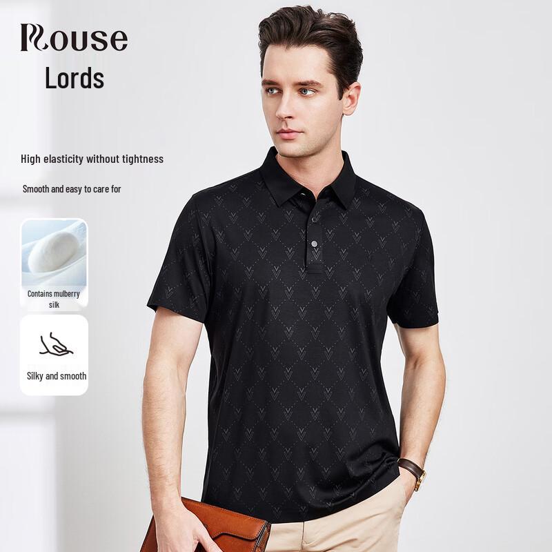 Luotz Men s 2026 Casual High-Elastic Polo Shirt 50 (175/92A)