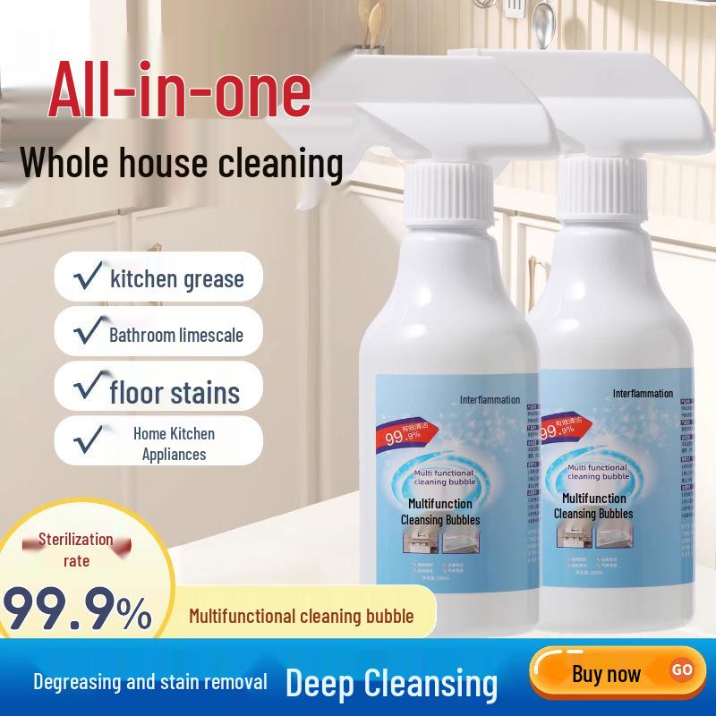 Multi-functional All-in-One Cleaning Foam: Strong Stain Remover & Sterilizing Agent for Household Use