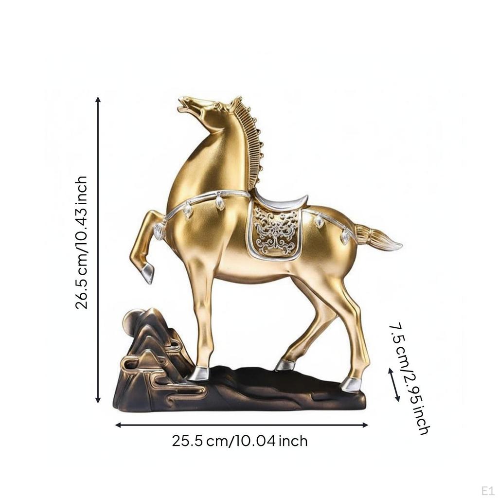 Colorful Horse Statue Artistic Design Gift Idea Home Decor for Living Room, Entryway,