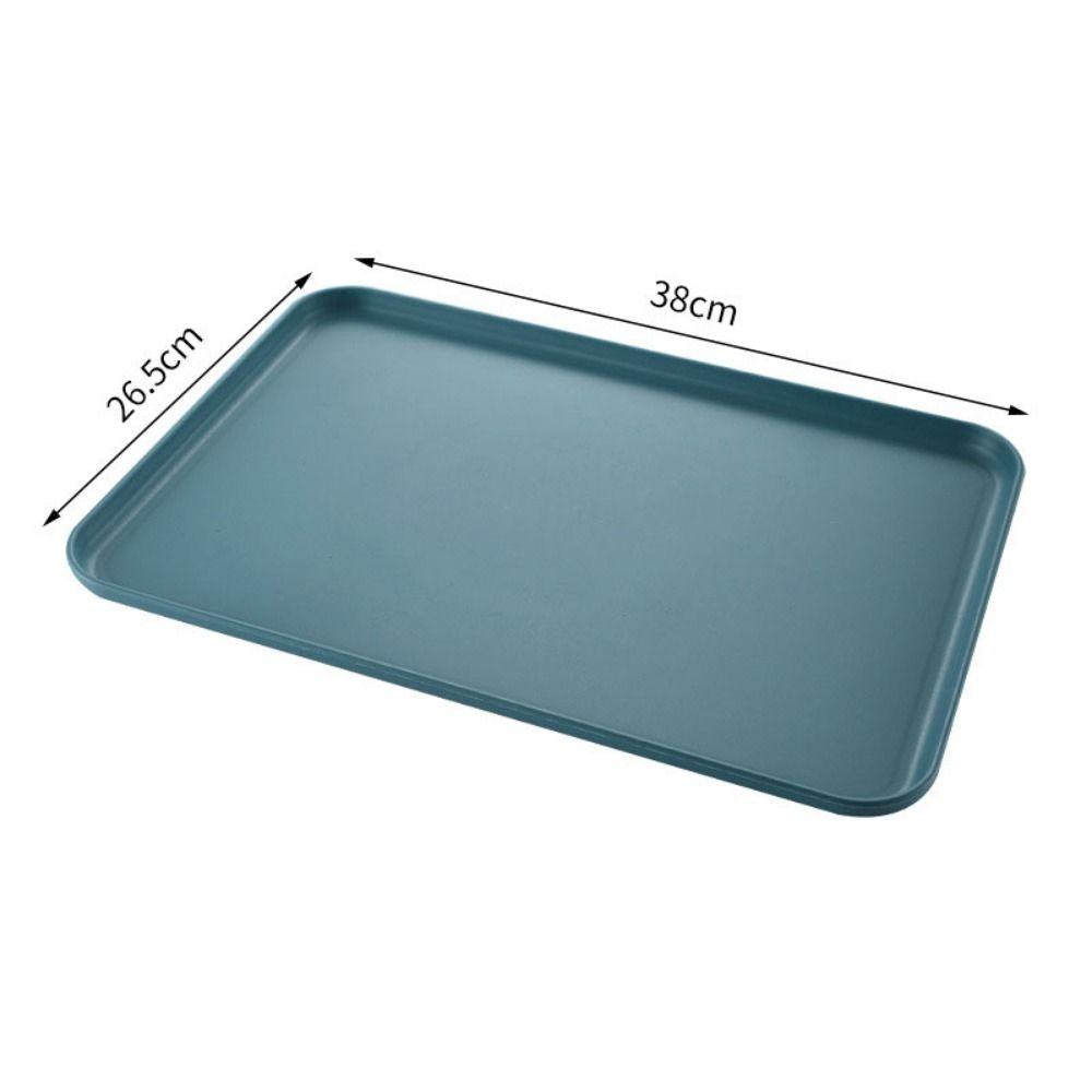 Plastic Wheat Straw Storage Tray Eco-friendly Large Capacity Service Dessert Pallet Exquisite Rectangular Serving Tray Desktop