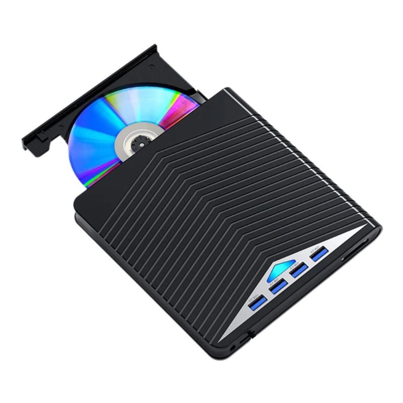 USB3.0 Type C External Disc Drive Reader Writer for PC Laptop Multiple Systems 7 in 1 Card Reader Wide Compatibility 1
