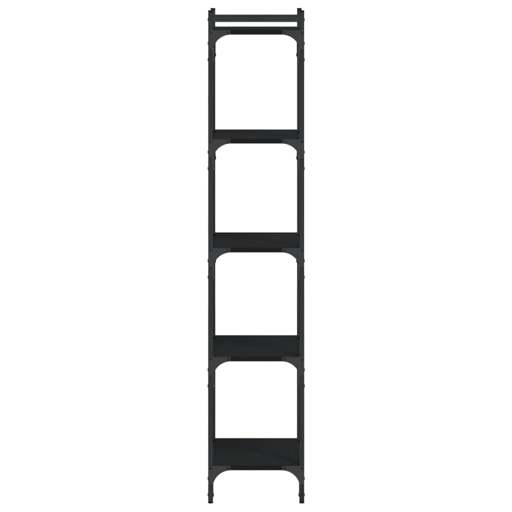 Bookshelf 5 Shelves Black 40 X 30 X 154 Cm Engineered Wood