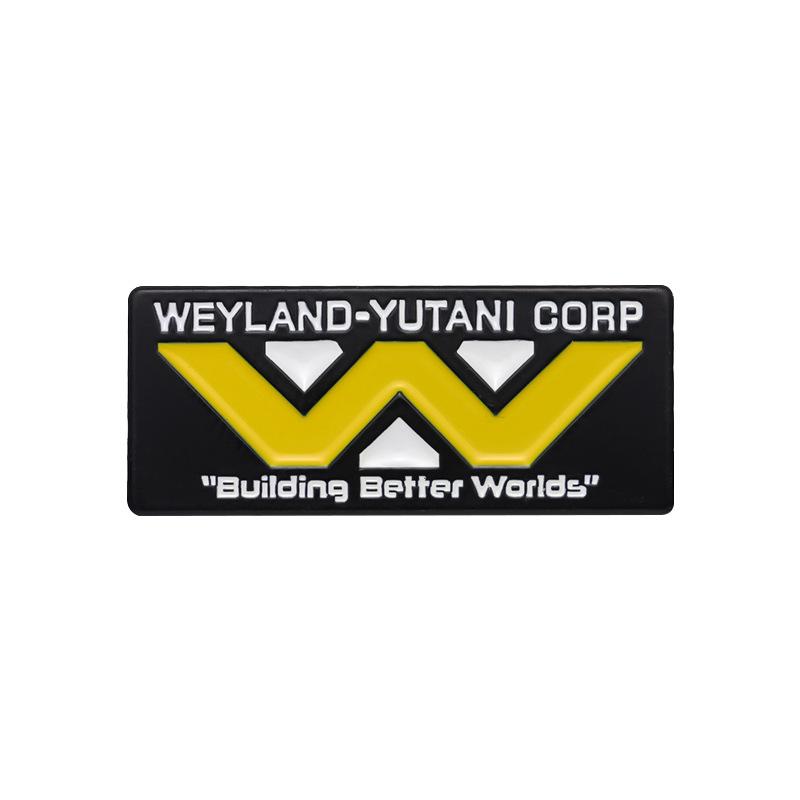 

Engaging Weyland Yutani Logo Enamel Brooch Decorative Alloy Pin With Fun Cartoon Features For All