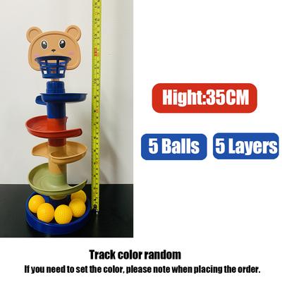 Hračky pre bábätká Rolling Ball Pile Tower Ranná náučná hračka pre bábätká Rotačná dráha Náučná detská darčeková stohovacia hračka pre deti