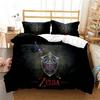 Anime Game Motif Microfibre Bedding Sets, Children's Birthday Gift with Zip Room Decor for Teenagers Adulte  Duvet Cover