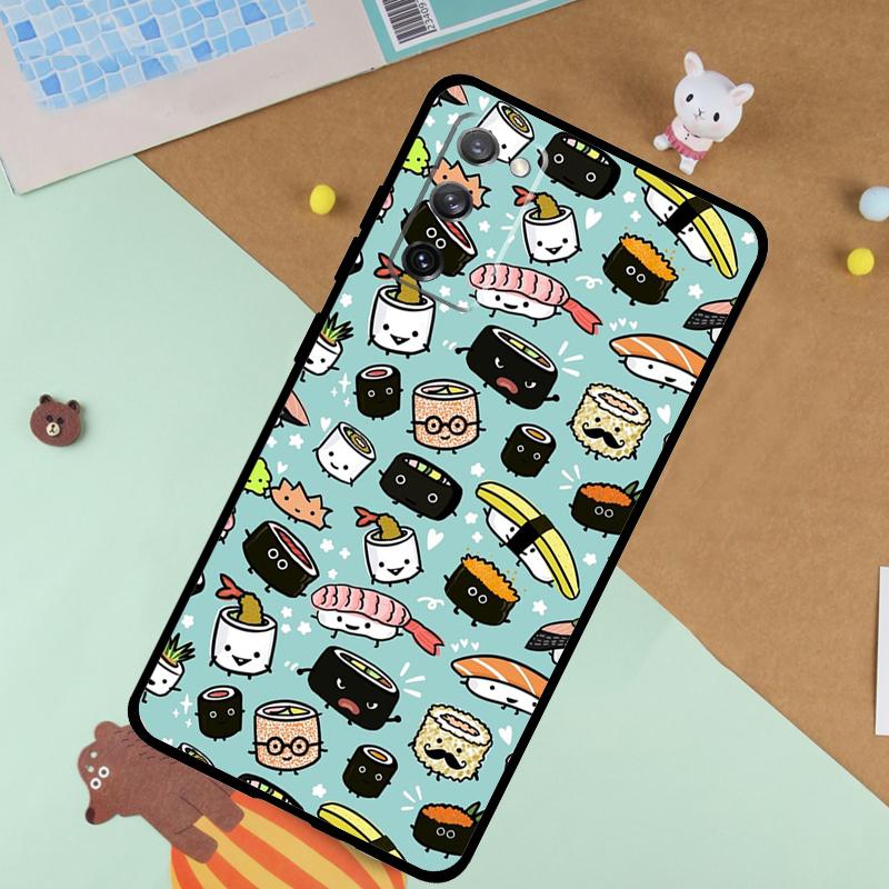 Essen Sushi Weiche Hülle Für Samsung Galaxy S25 Ultra S9 S10 S20 FE S21 S22 S23 Plus S24 Ultra Funda Abdeckung