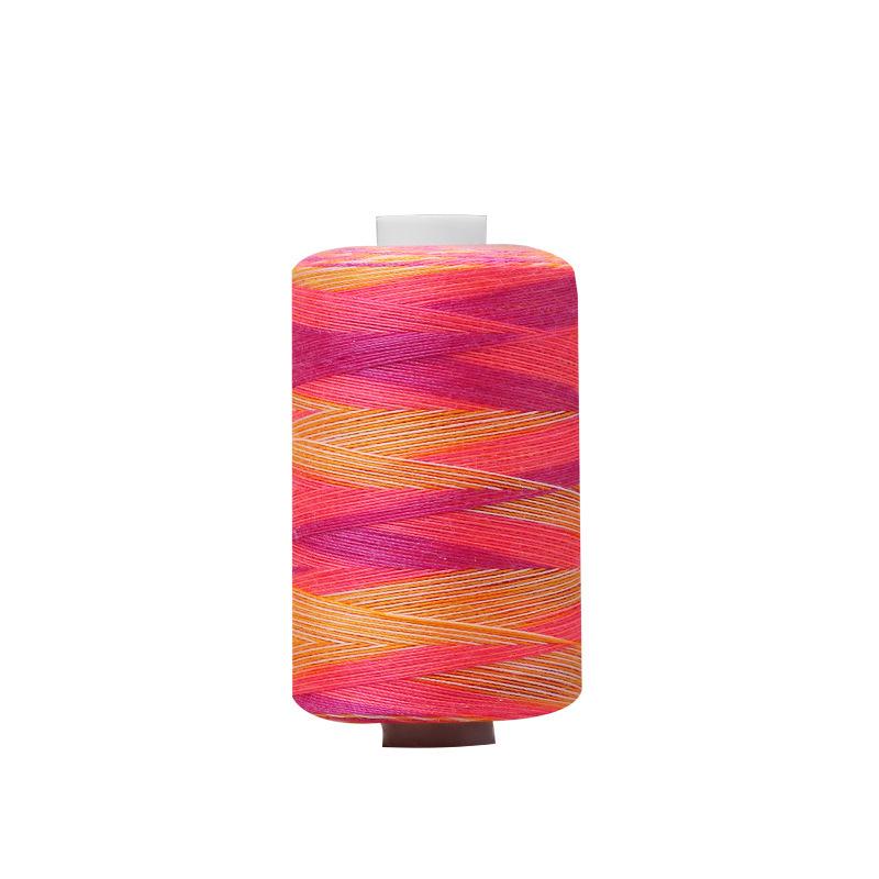 Regenbogen-Verlauf Fünf-Farben Polyester Nähgarn 1000 Yards Multicolor