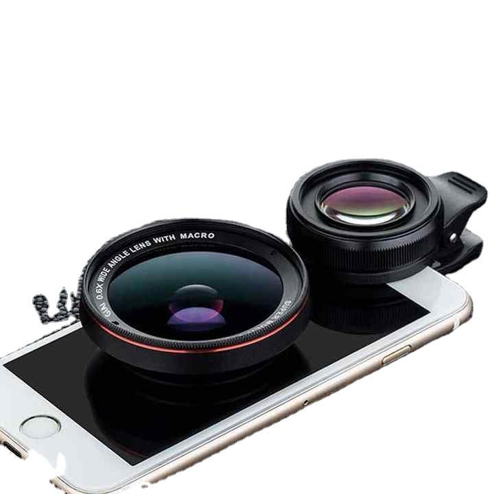 Phone Lens kit 0.6X Super Wide Angle Macro Micro Lens HD Camera Lentes camera lens for mobile phone shooting Bundle1