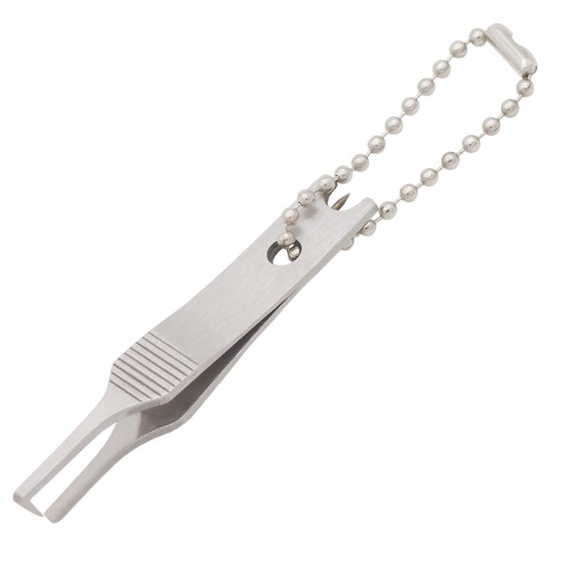 Stainless Steel Fishing Line Tweezers Cutter Lures Rings Loop Opener Quick Split Rings Opener Mini Size Fishing Pliers