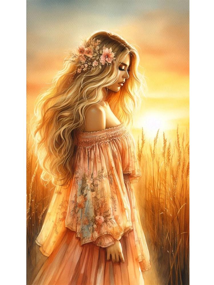 5D DIY Fata Aurie și Soare Artă Navă Pictură cu Diamante Mozaic Diamant Acvatic Broderie în Cruciulițe DIY Decorare Acasă Cadou