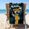 Custom Name Beach Towel Jaguars Team Spirit Beach Towel, Soft Microfiber, Gift for Her/Him, Birthday, for Pool, Beach, Travel, Fan Gifts