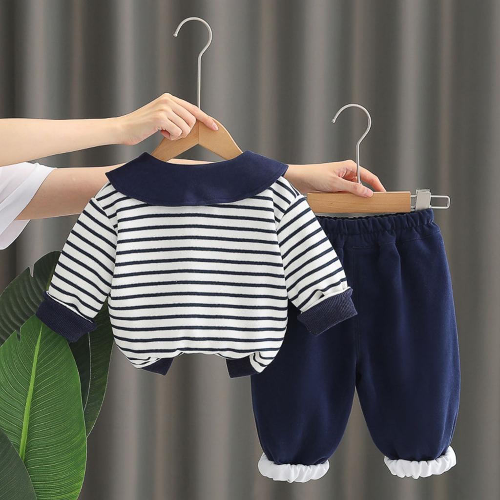 Uformelt langermet sett for barn, komfortable hverdagsantrekk