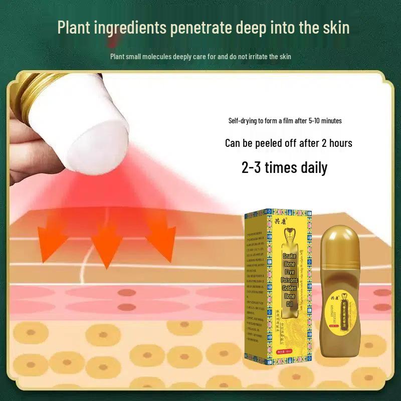 Golden Bone Oil: Herbal Extracts for Neck, Shoulder, Waist, Leg, and Knee Joint Relief