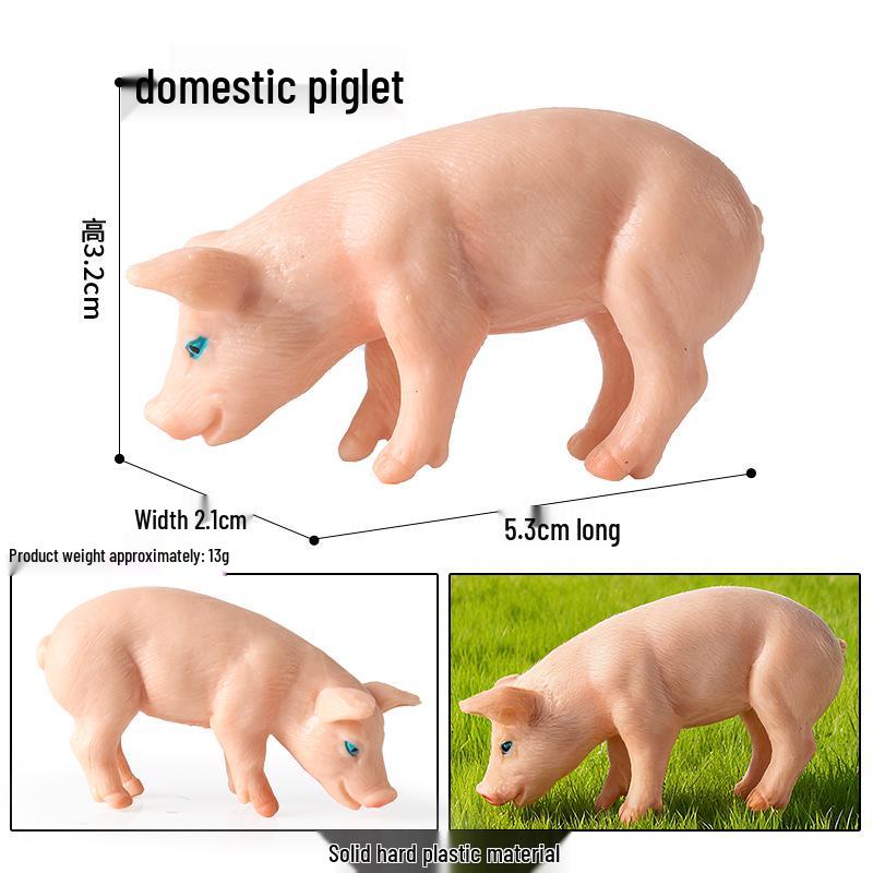 Farm Animal Simulation Toy Set: Chicken, Duck, Goose, Boar, Horse, Cow - Educational Gift for Children, Cognitive Ornament