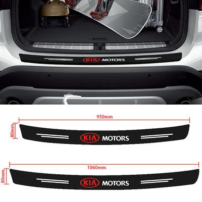 1pcs Fashion Car Carbon Fiber Threshold Protective Film Anti Scratch Waterproof Car Stickers Rear Bumper Guard For Carnival Accessories