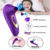 Silicone Suction Vibrators 10 Modes Nipple Sucker Sex Masturbation Stick Women Clitoral Stimulation Sucking Vibrator Adult Toys