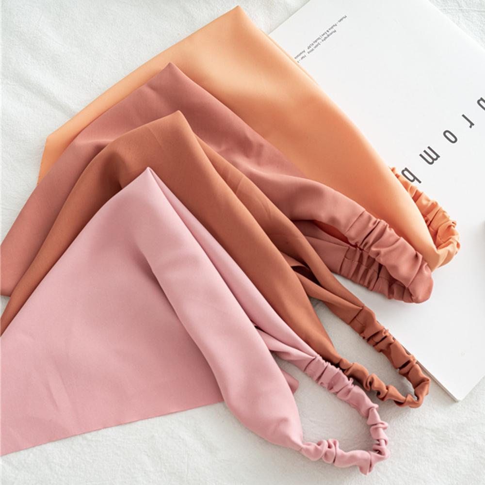 Cute Headband Solid Color Headband Turban Headwrap Hair Bands Triangle Hair Scarf
