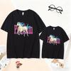 2026 Year of the Horse Family Matching Red T-Shirts - Parent-Child Short-Sleeve Set for New Year