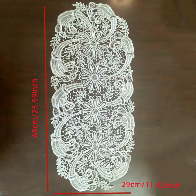 Urskuren spets bordslöpare koppunderlägg blommig broderad bordsduk återanvändbar elegant bordsunderlägg duk bordsduk porslin heminredning