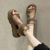 Women's Sandals 2024 Summer Fashionable Breathable Flat Sandals Comfort Simple Versatile Ladies Platform Shoes Zapatos De Mujer