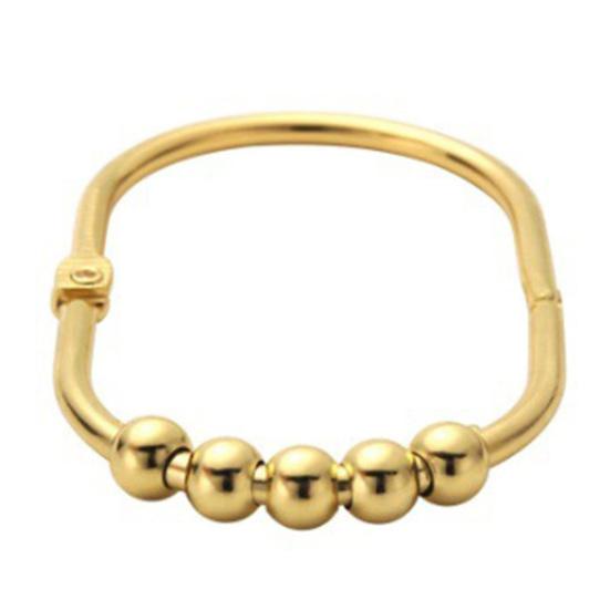 12Pcs Shower Curtain Hook Heavy Duty Stainless Steel Five Balls Universal Shower Rod Ring Hanger Holder Bathroom Supplies