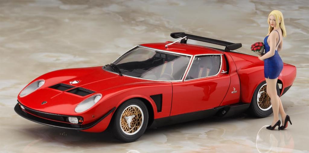 Hasegawa Lamborghini Jota SVR with Girls Figure Plastic Model SP679 1/24 (Car)