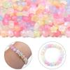 100pcs 10mm Acrylic Star Beads Colorful Luminous Five-pointed Star Loose Beads For DIY Jewelry Making Bracelet Necklace Supplies