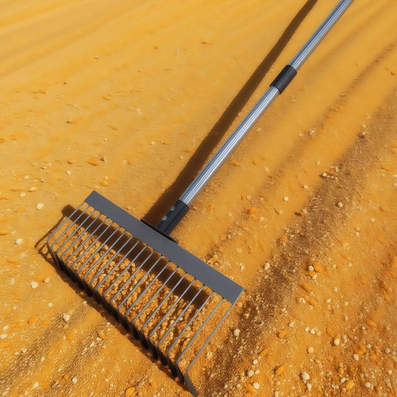 Durability Metal Rakes Ergonomic Grip For Gardening Lawn Maintenance Pet Waste Removal And Hard Debris Collection