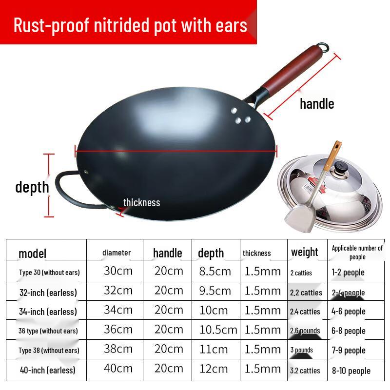 Huemperor Nitrided Wrought Iron Wok