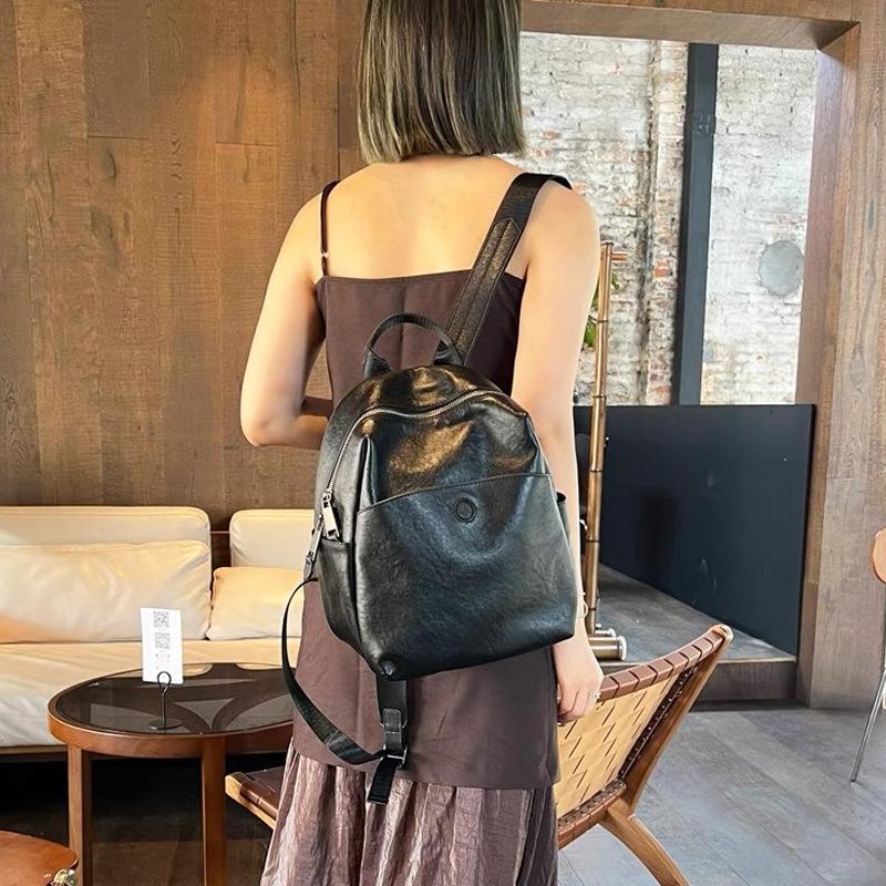 Women's Fashion Soft Leather Large Capacity Women's Backpack High-grade Sense Travel Bag