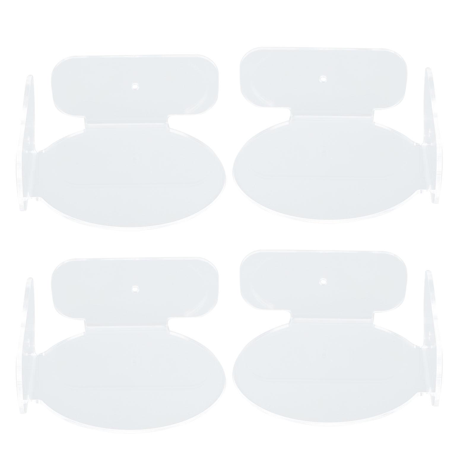 

4Pcs Mini Circular Corner Shelf Space Saving Universal Wall Mount Floating Corner Shelf for Security Camera Baby прозрачный