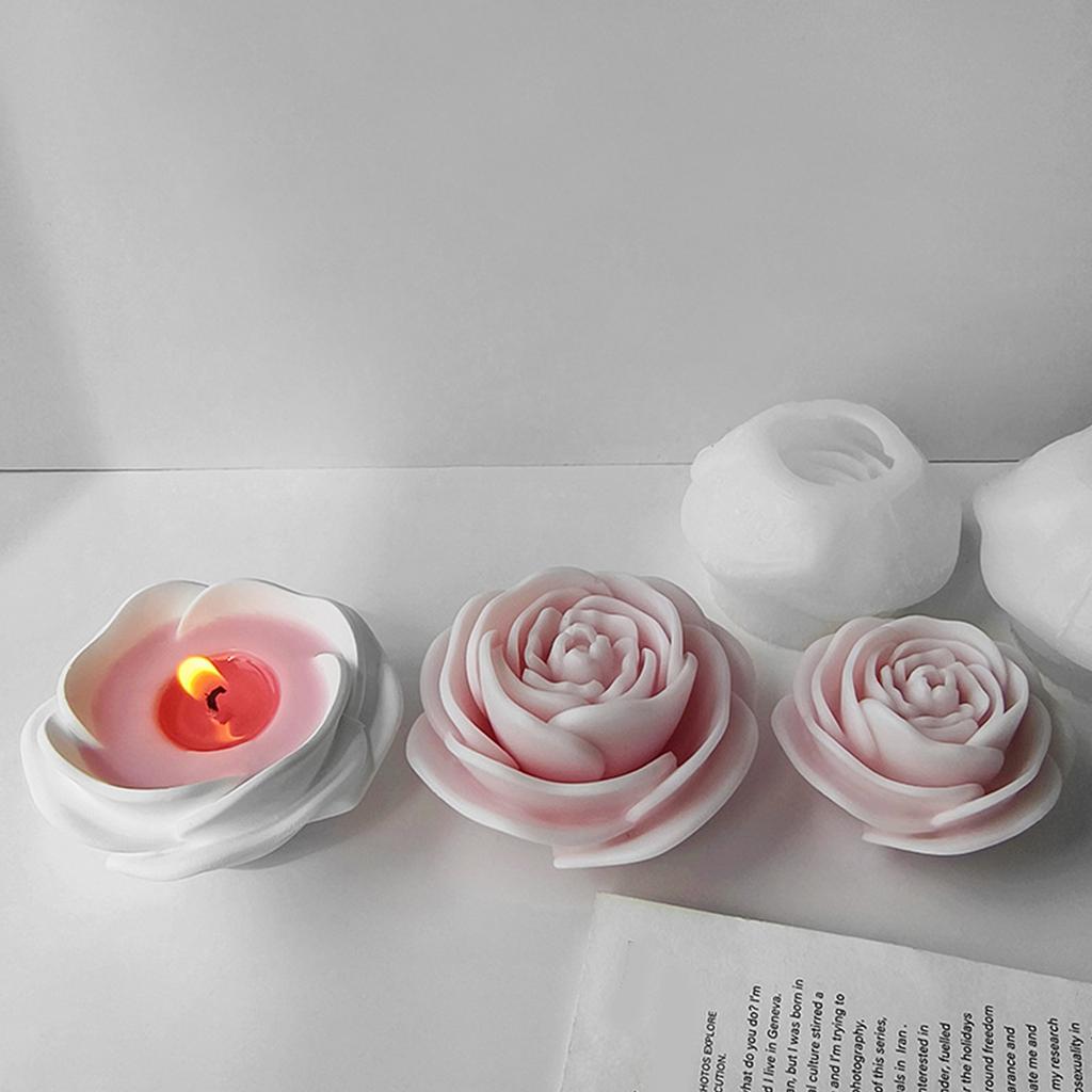 Multipurpose Peony Flower Candle Silicone Mold Small Size Craft Supplies for Stylish Candle Making and Decoration