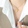 Mermaid Faux Pearl Necklace: Trendy Japanese-Korean Design In Gold-Plated Titanium Steel